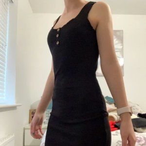 Sleeveless Trim Dress